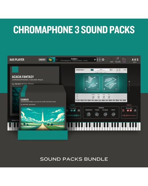 Chromaphone 3 Sound Packs Bundle featuring 22 expansion sound packs