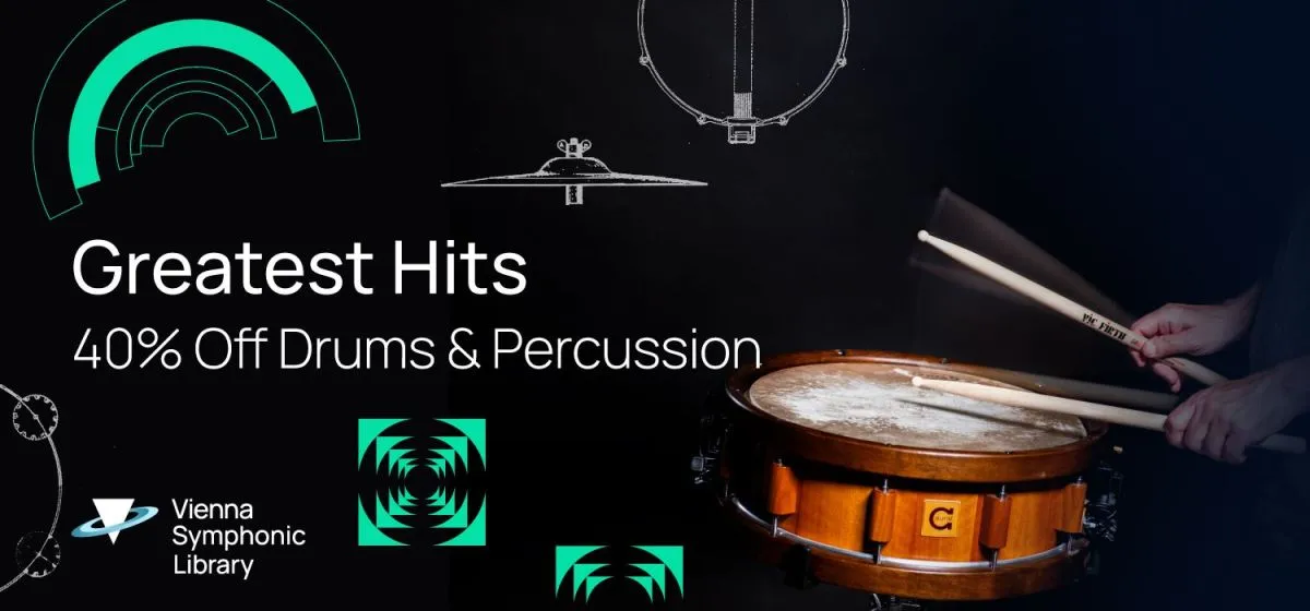 Vienna Symphonic Library Percussion Sale featuring Synchron Percussion, Studio Percussion, Prime Percussion, and Big Bang Orchestra libraries