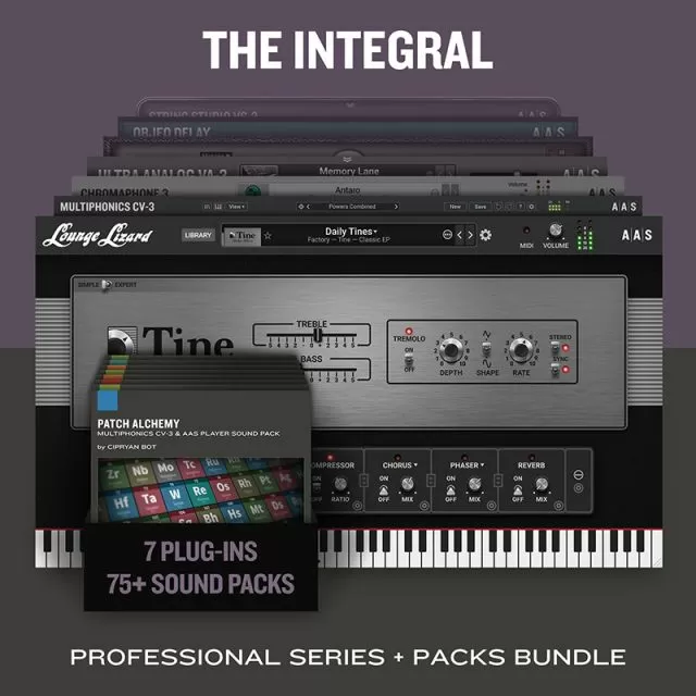 Comprehensive Applied Acoustics Systems software bundle featuring synthesizers, samplers and effects collection