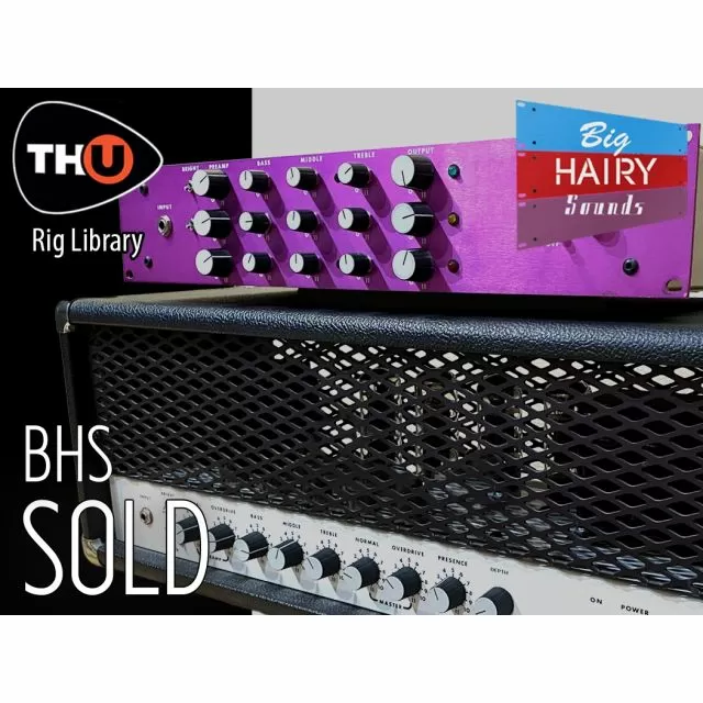 BHS Sold guitar amplifier rig library interface showing professional studio equipment controls and sound modeling technology for TH-U