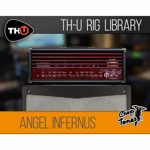 Professional guitar amplifier head with control panel and branding for Choptones Angel Infernus rig library