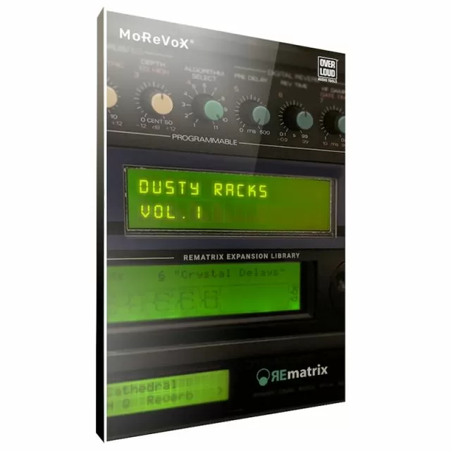 Dusty Racks 1 REmatrix vintage spring reverb plugin interface with analog warmth controls