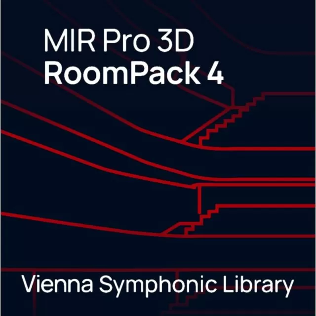 MIR Pro 3D RoomPack 4 with red architectural wireframe on dark bg
