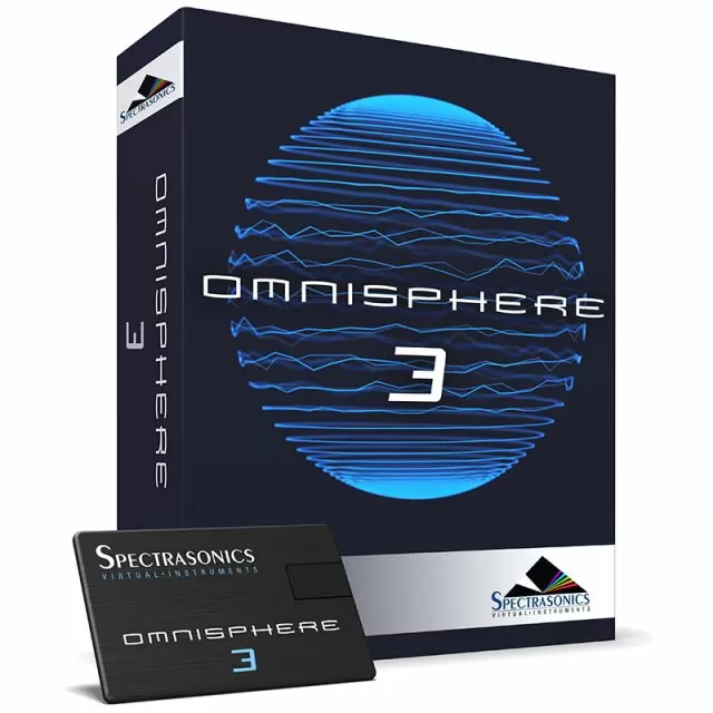 Spectrasonics Omnisphere 3 software box w/ blue waveform