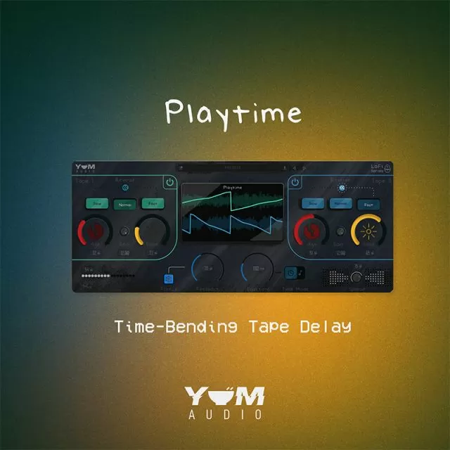 LoFi Playtime plugin secondary interface showing additional time-stretching controls, vintage tape saturation settings, and complementary audio processing features for enhanced lo-fi music production workflows