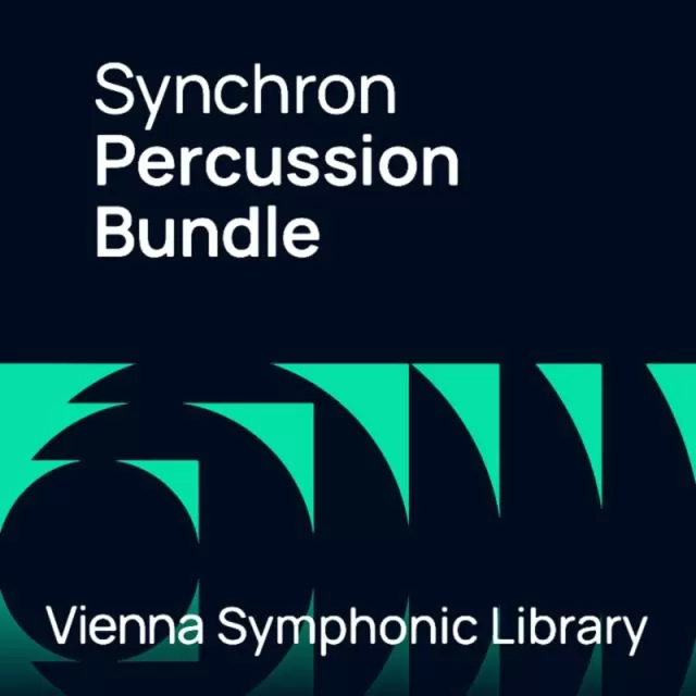 Synchron Percussion Bundle VSL cover w/ teal geometric triangles