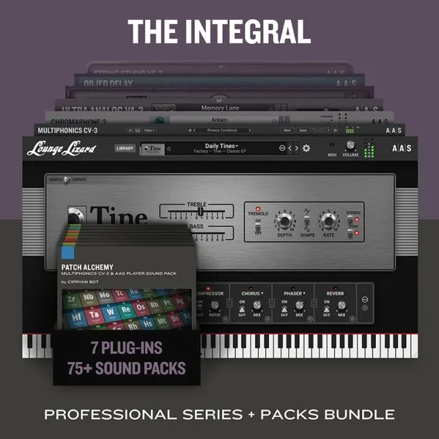 Comprehensive Applied Acoustics Systems software bundle featuring synthesizers, samplers and effects collection