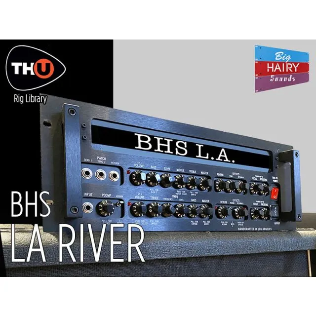 Guitar amplifier head and speaker cabinet setup with professional studio tones for BHS LA River Rig Library