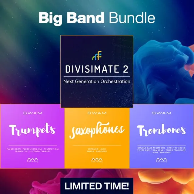 SWAM Big Band 2.0 Bundle professional brass and saxophone instruments with advanced acoustic modeling