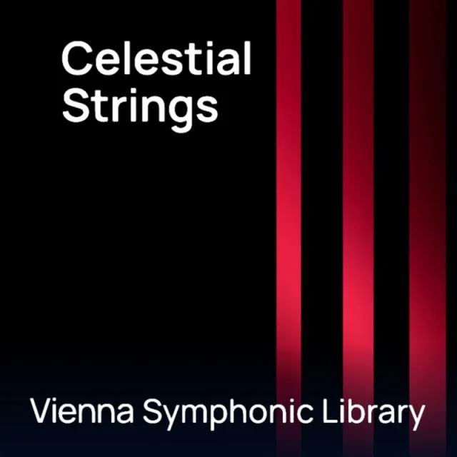 Celestial Strings product cover with red gradient design
