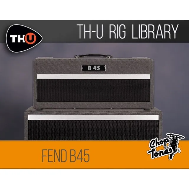 Classic guitar amplifier head with vintage cream tolex covering and silver control knobs featuring Choptones Fend B45 branding for TH-U