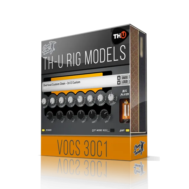ChopTones VOCS 30C1 TH-U rig library featuring vintage Vox AC30 guitar amplifier with classic control knobs and British amplifier styling
