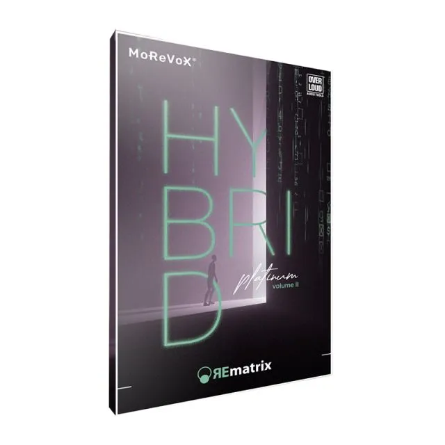 Hybrid Platinum 2 REmatrix plugin logo and branding graphic with stylized text design
