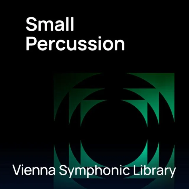 Small Percussion cover w/ green geometric design on black background