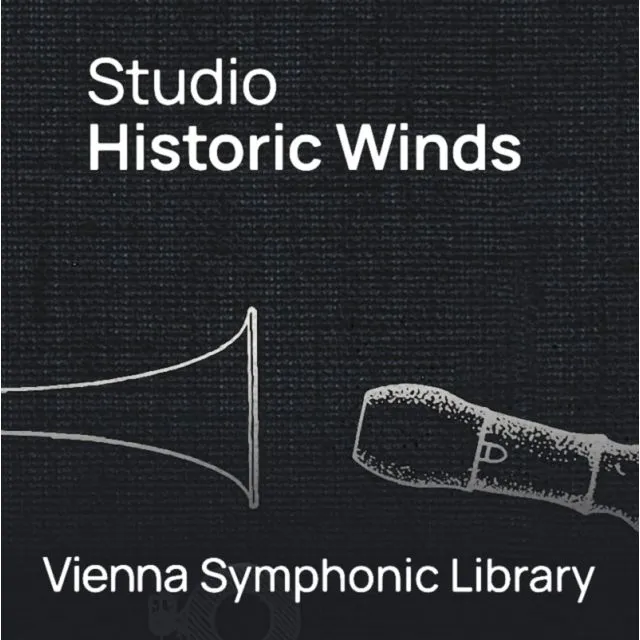 Studio Historic Winds VSL cover w/ white instrument outlines on dark bg
