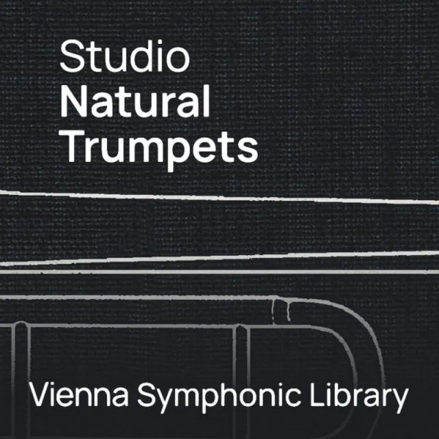Studio Natural Trumpets VSL cover w/ white trumpet on dark bg