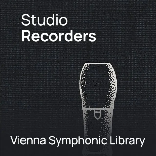 Studio Recorders VSL cover w/ white recorder outlines on dark bg