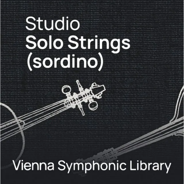 Studio Solo Strings (sordino) cover w/ white violin on black background