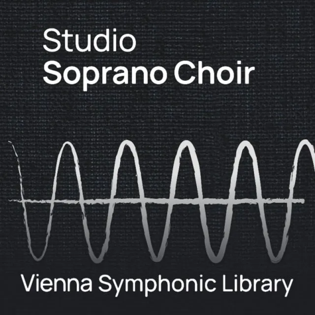Studio Soprano Choir cover with white waveform on black background