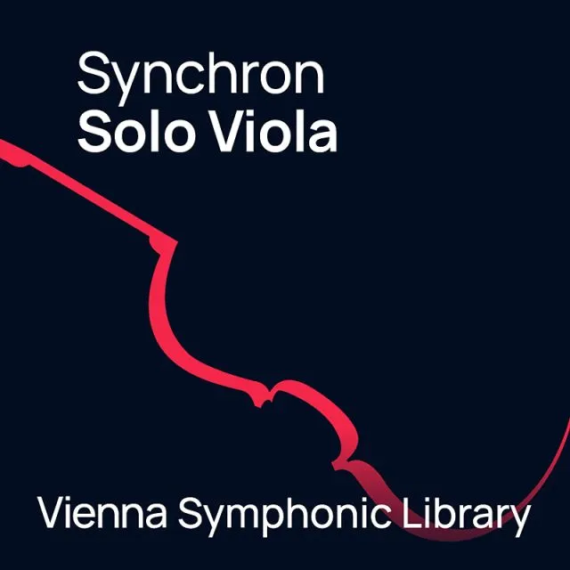 Vienna Symphonic Library Synchron Solo Viola product icon with red/pink viola outline on dark background