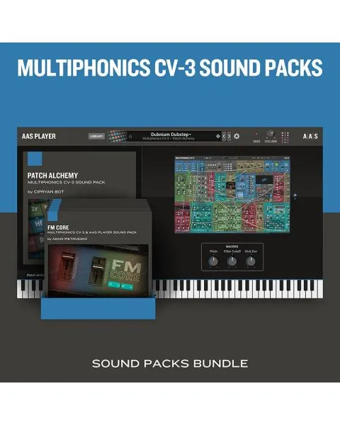 Multiphonics CV-3 Sound Packs Bundle featuring six expansion sound packs