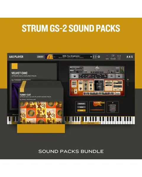 Strum GS-2 Sound Packs Bundle featuring 20 guitar expansion sound packs