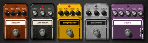Bass studio equipment controls