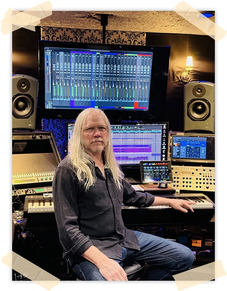 John Hancock in the studio.