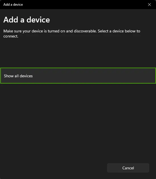 PC Bluetooth Connection Step 3