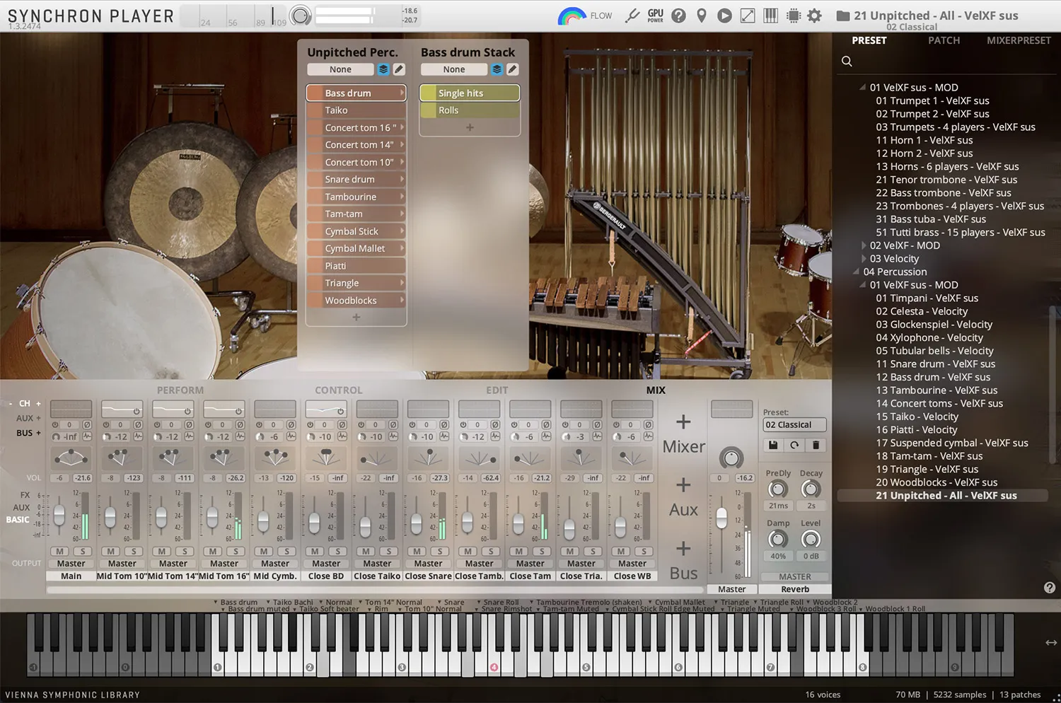 prime percussion precision view screenshot