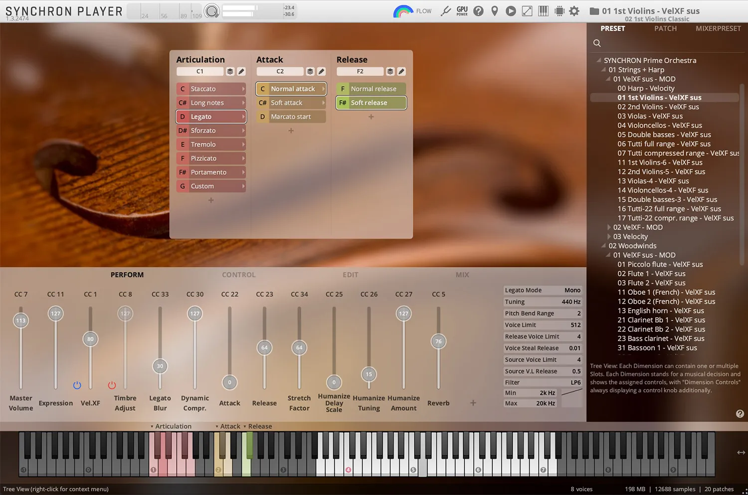 prime strings precision view screenshot