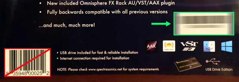 Spectrasonics Omnisphere Bar Code