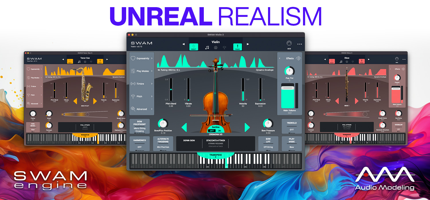 SWAM Orchestral Instruments from Audio Modeling